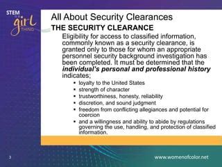 Woc 2016 Want A Security Clearance This Is What You Need To Know Pptx