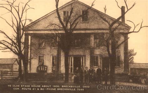 Ye Olde Stage House Brecksville Oh Postcard
