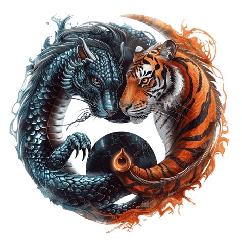 Yin Yang Dragon Tiger Tattoos
