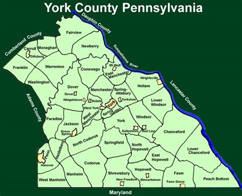 York County Pennsylvania Township Maps