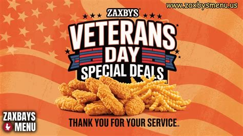 Zaxbys Veterans Day Nov 11 2025 Free Military Meal Offer